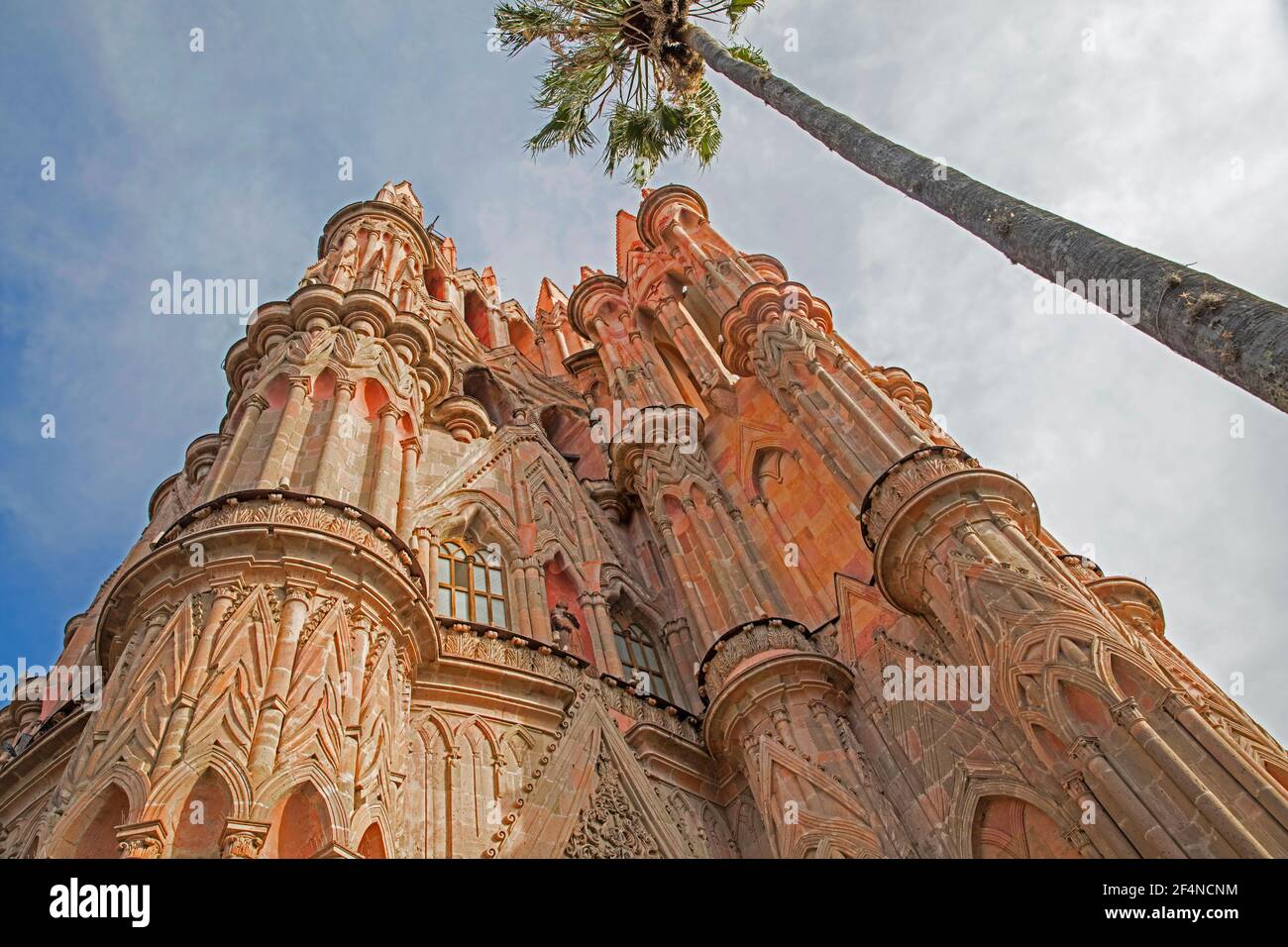Parroquia de San Miguel Arcángel, église paroissiale néo-gothique de la ville de San Miguel de Allende, Guanajuato, Mexique Banque D'Images