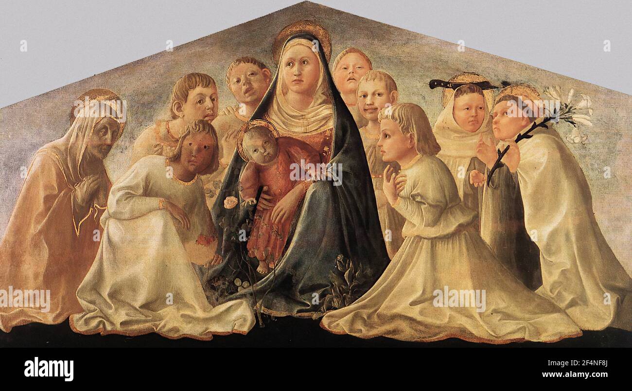 Fra Filippo Lippi - Madonn humilité 1430 Banque D'Images