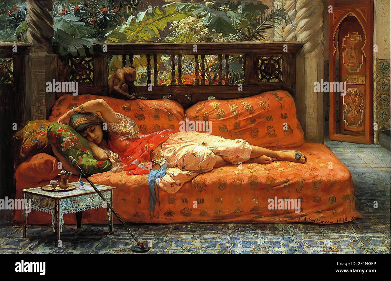 Frederick Arthur Bridgman - Siesta 1878 Banque D'Images
