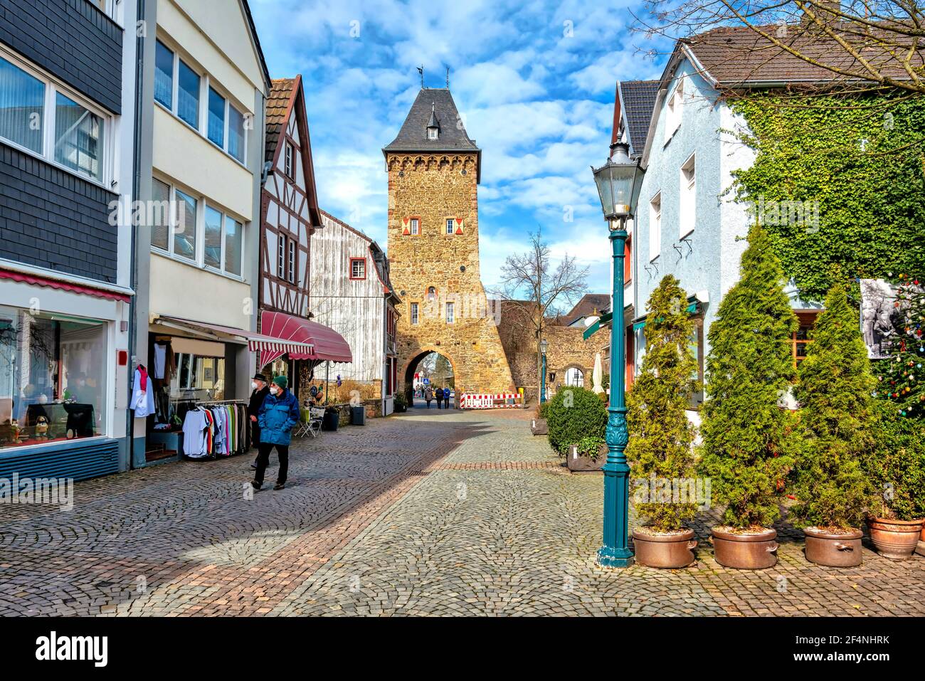 Paysage urbain de Bad Münstereifel. Bad Münstereifel est une ville thermale historique dans le quartier d'Euskirchen, en Allemagne Banque D'Images