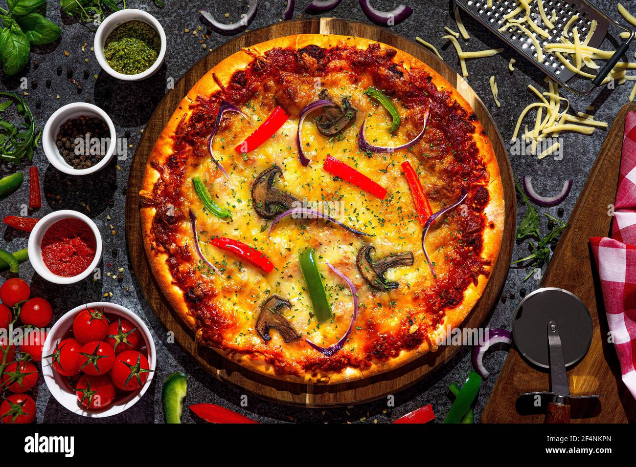 Photographie de nourriture professionnelle, disposition de la vue de dessus de table, parfait pour votre site Web, magazine, blog alimentaire ou tout ce que vous pouvez penser à l'avoir besoin pour. Banque D'Images