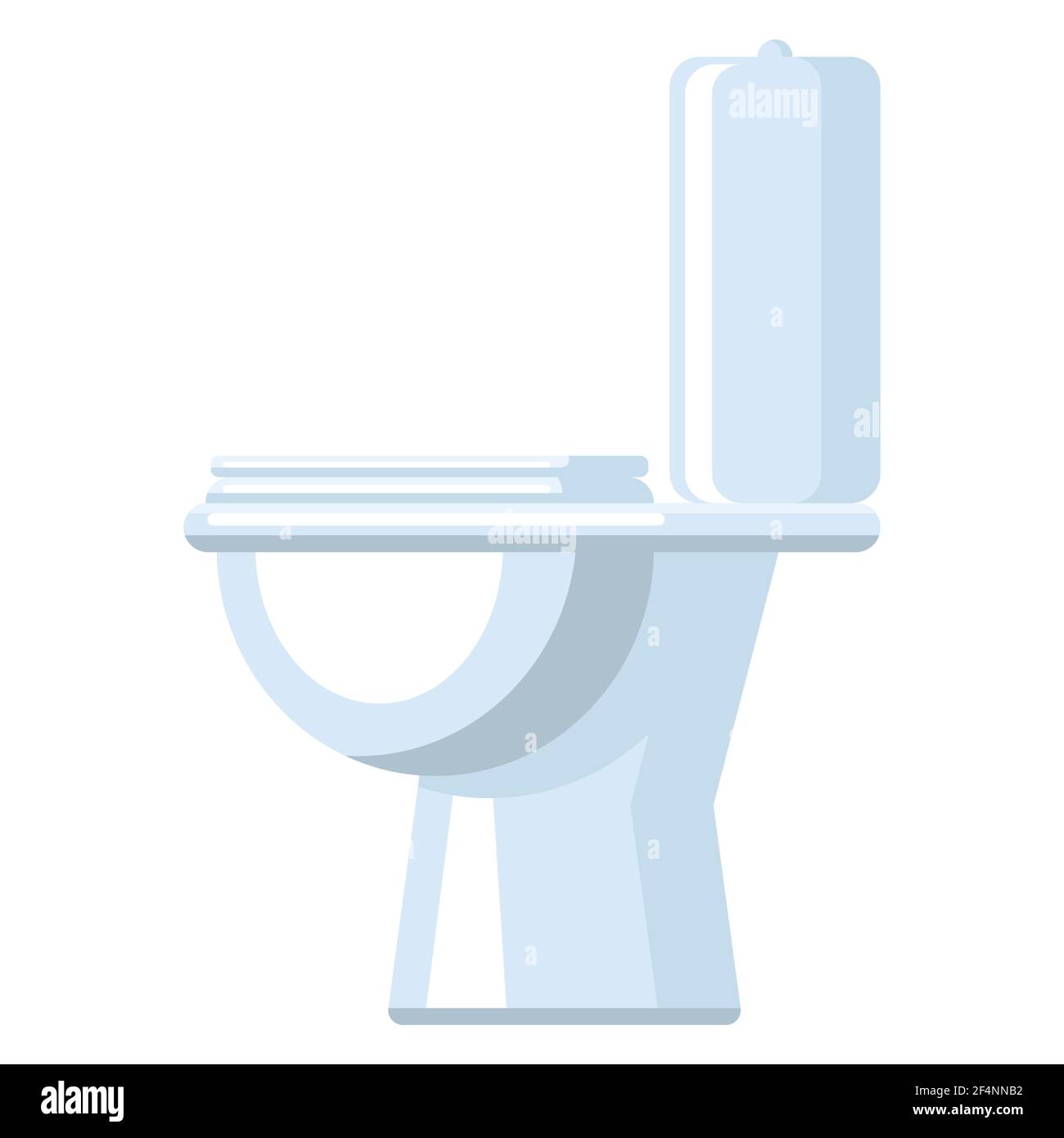 Illustration des toilettes dans la salle de bains. Icône ou image de publicité pour l'industrie. Illustration de Vecteur