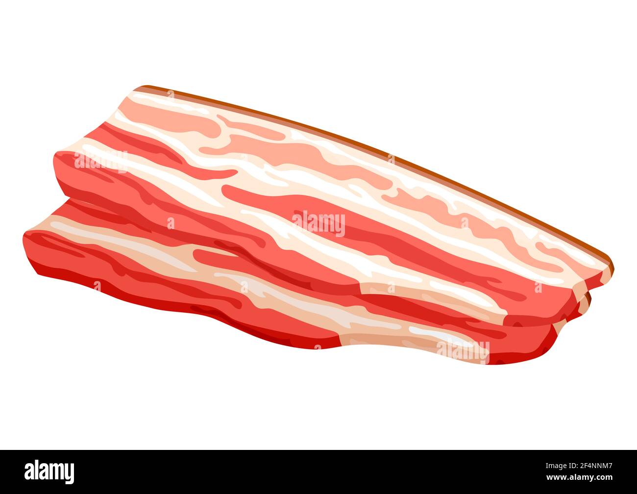 Illustration des tranches de bacon. Icône ou image pour les boucheries et les industries. Illustration de Vecteur