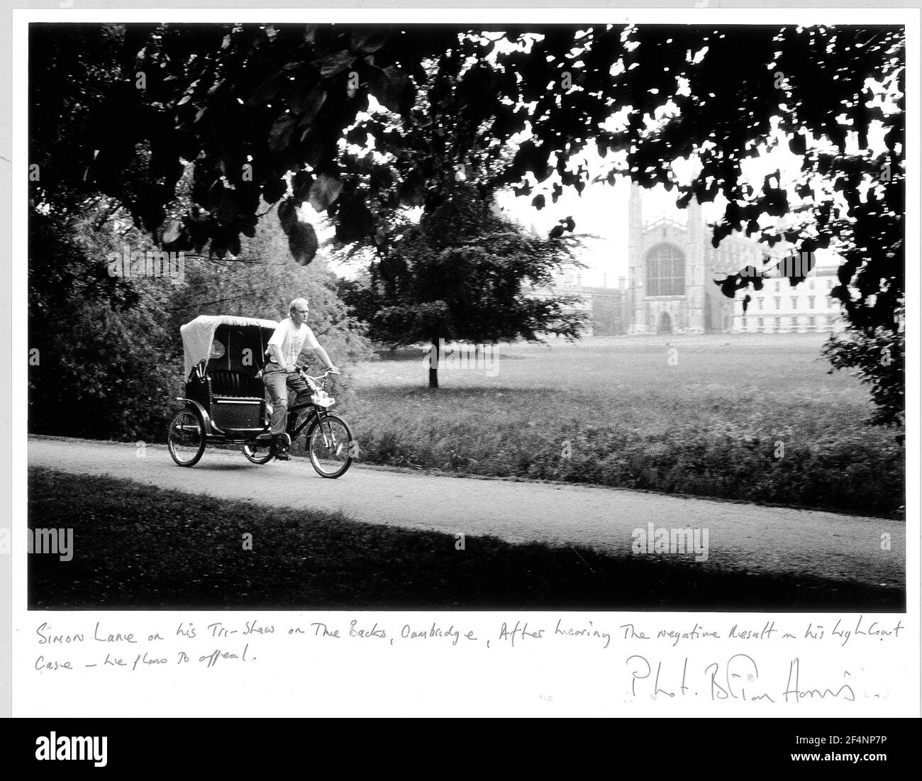 Simon Lane Directeur de la société de tri des denrées périssables à trois roues a Mode de transport utilisé à Cambridgeshire Banque D'Images