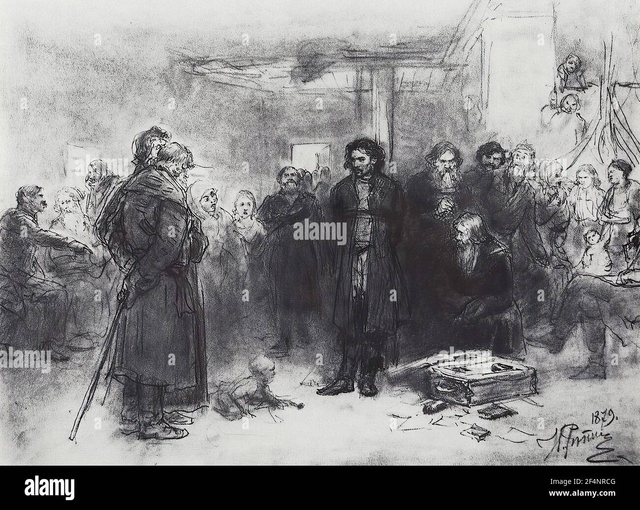 Ilya Repin - mise en détention de propagandiste 2 1879 Banque D'Images