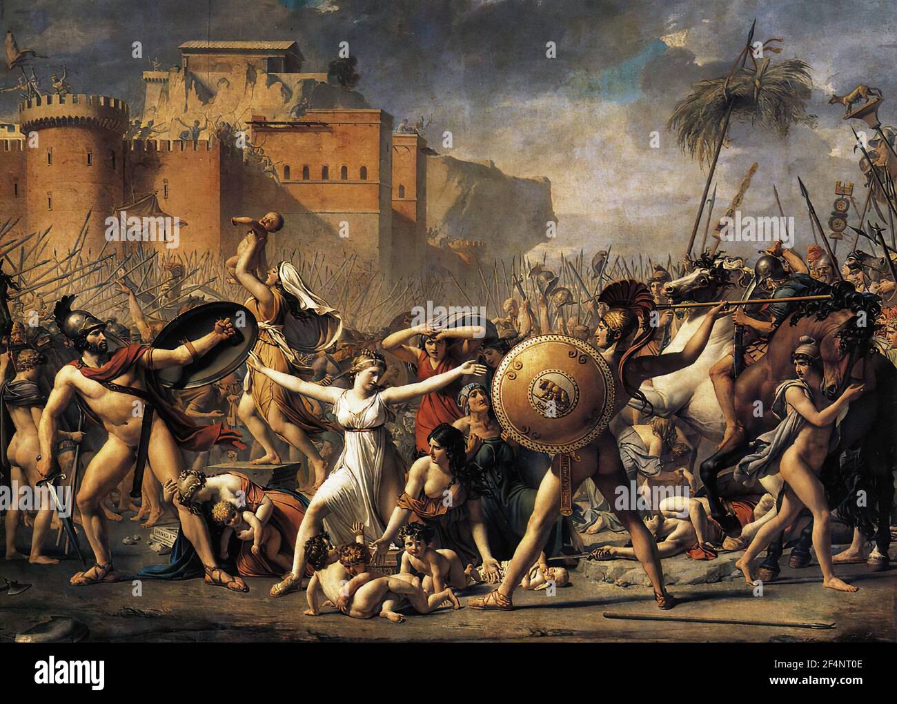 Jacques-Louis David - l'intervention des Sabines 1799 Banque D'Images