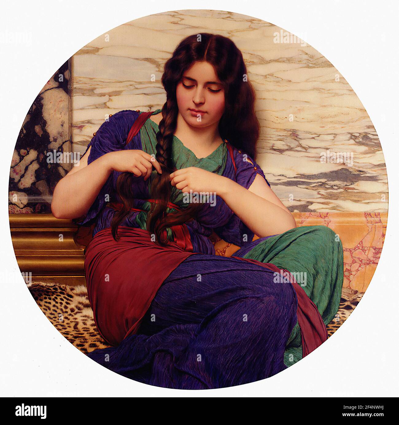 John William Godward - ConNikolai tâche genial 1915 Banque D'Images