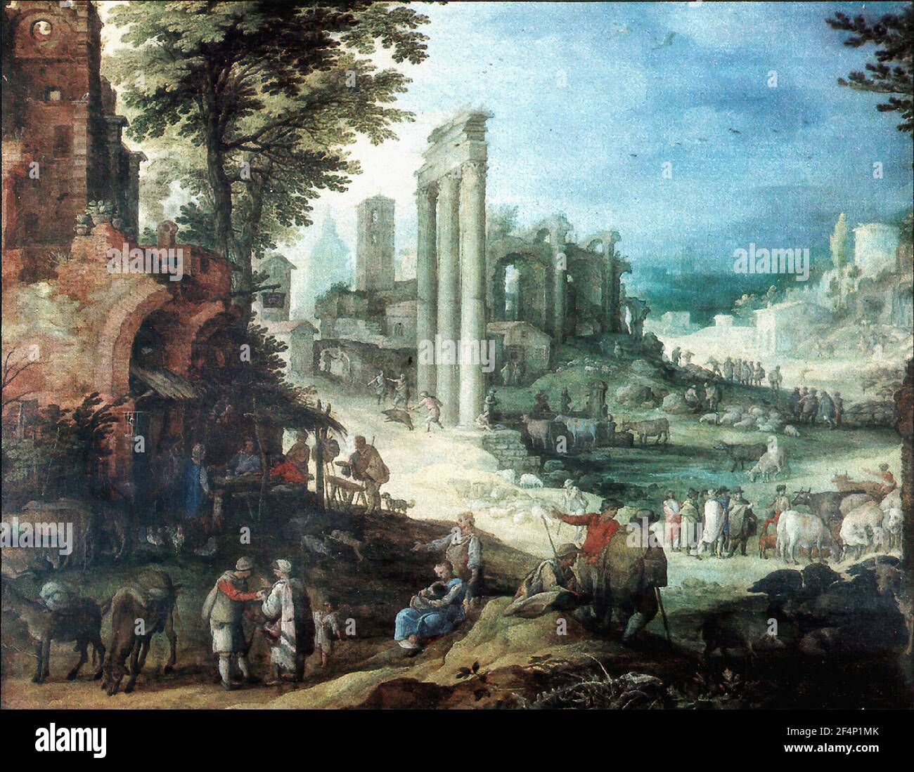 Paul Bril - Romische Ruinenlandschaft Banque D'Images