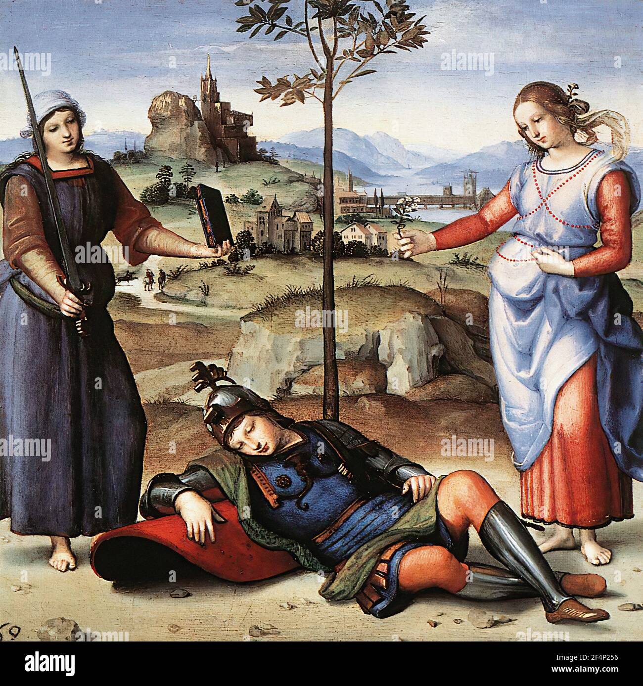 Raffaello Sanzio da Urbino - Raphaël - Allegory 1504 Banque D'Images