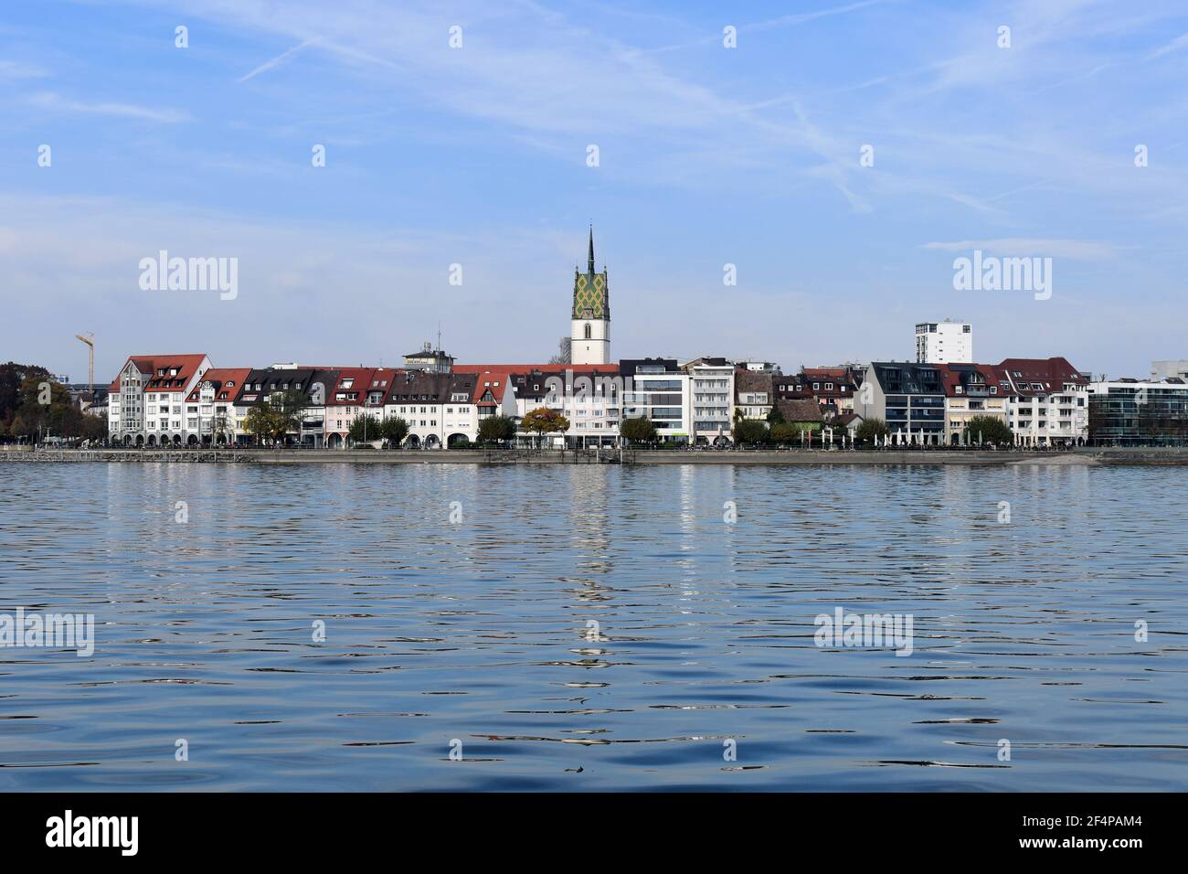 Lac de constance. Friedrichshafen. Vue depuis le lac. Banque D'Images