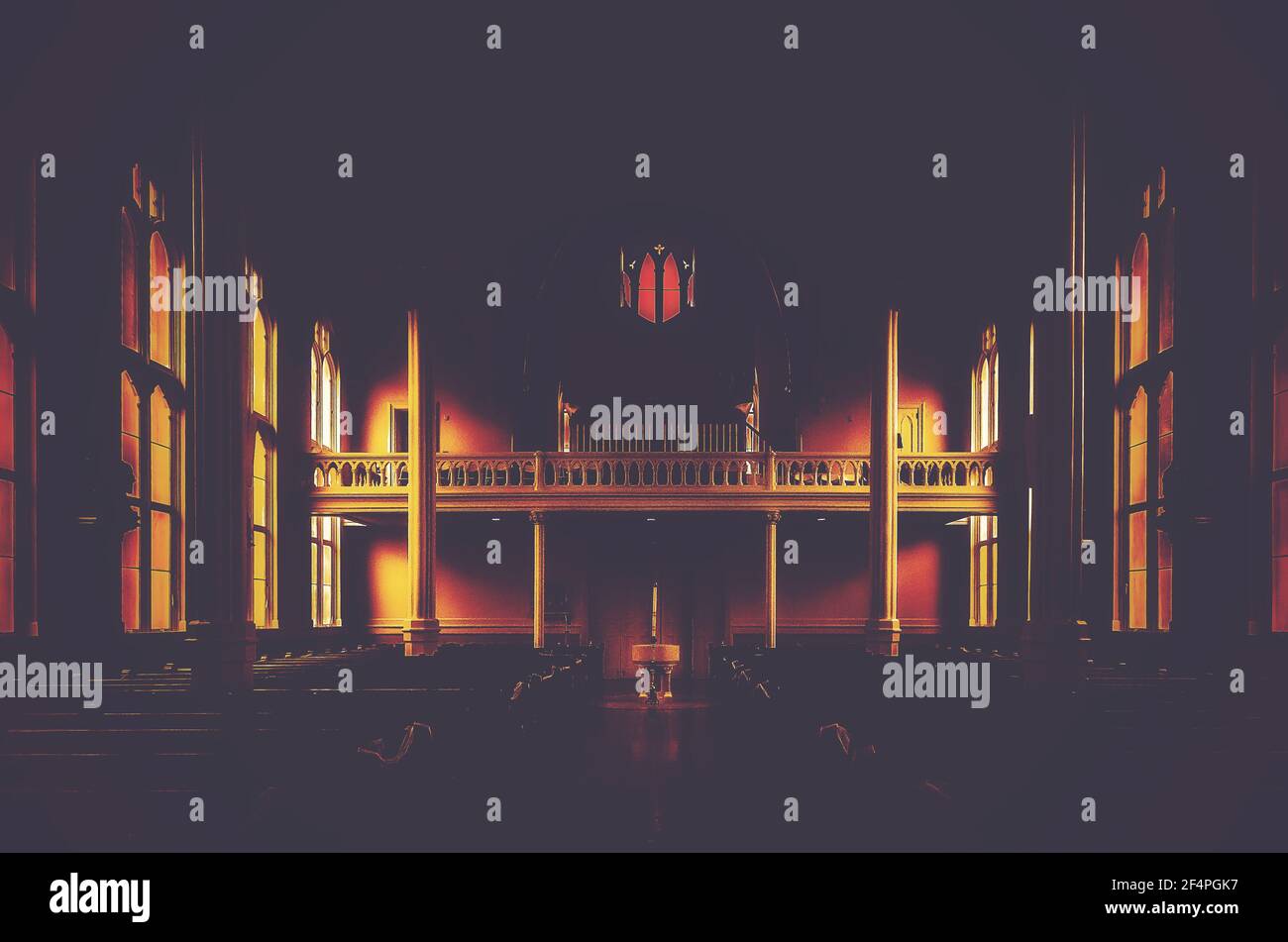 L’intérieur de la chapelle Saint-Joseph est photographié au Spring Hill College, le 20 mars 2021, à Mobile, en Alabama. Banque D'Images