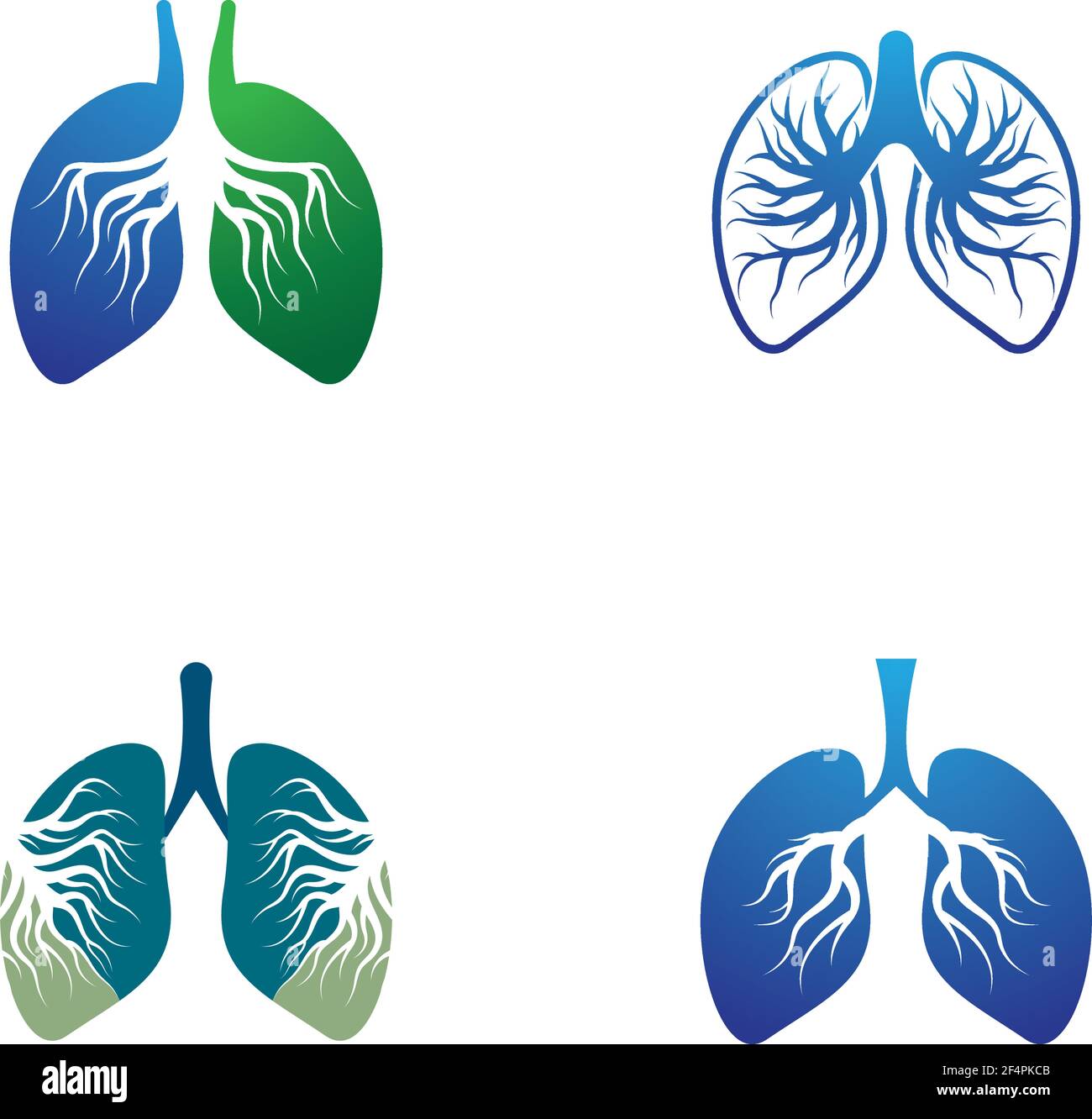 Modèle de logo de poumon conception d'icône vectorielle Image ...