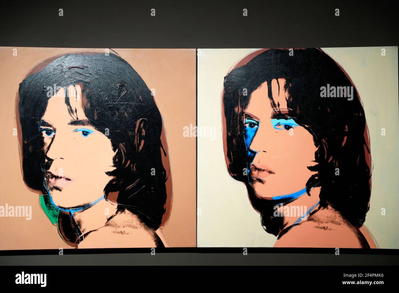 Mick Jagger par Andy Warhol exposé au musée Andy Warhol. Pittsburgh, Pennsylvanie, États-Unis Banque D'Images