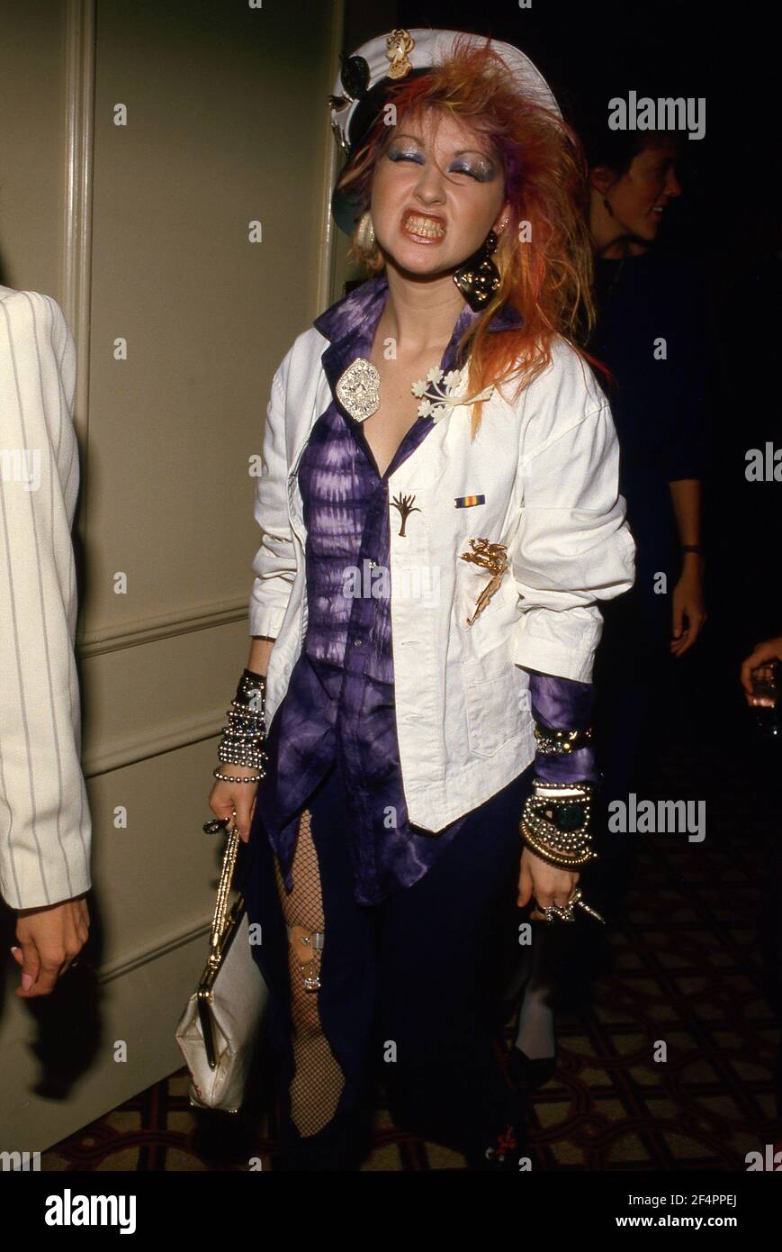 Cyndi Lauper 1985 crédit: Ralph Dominguez/MediaPunch Banque D'Images