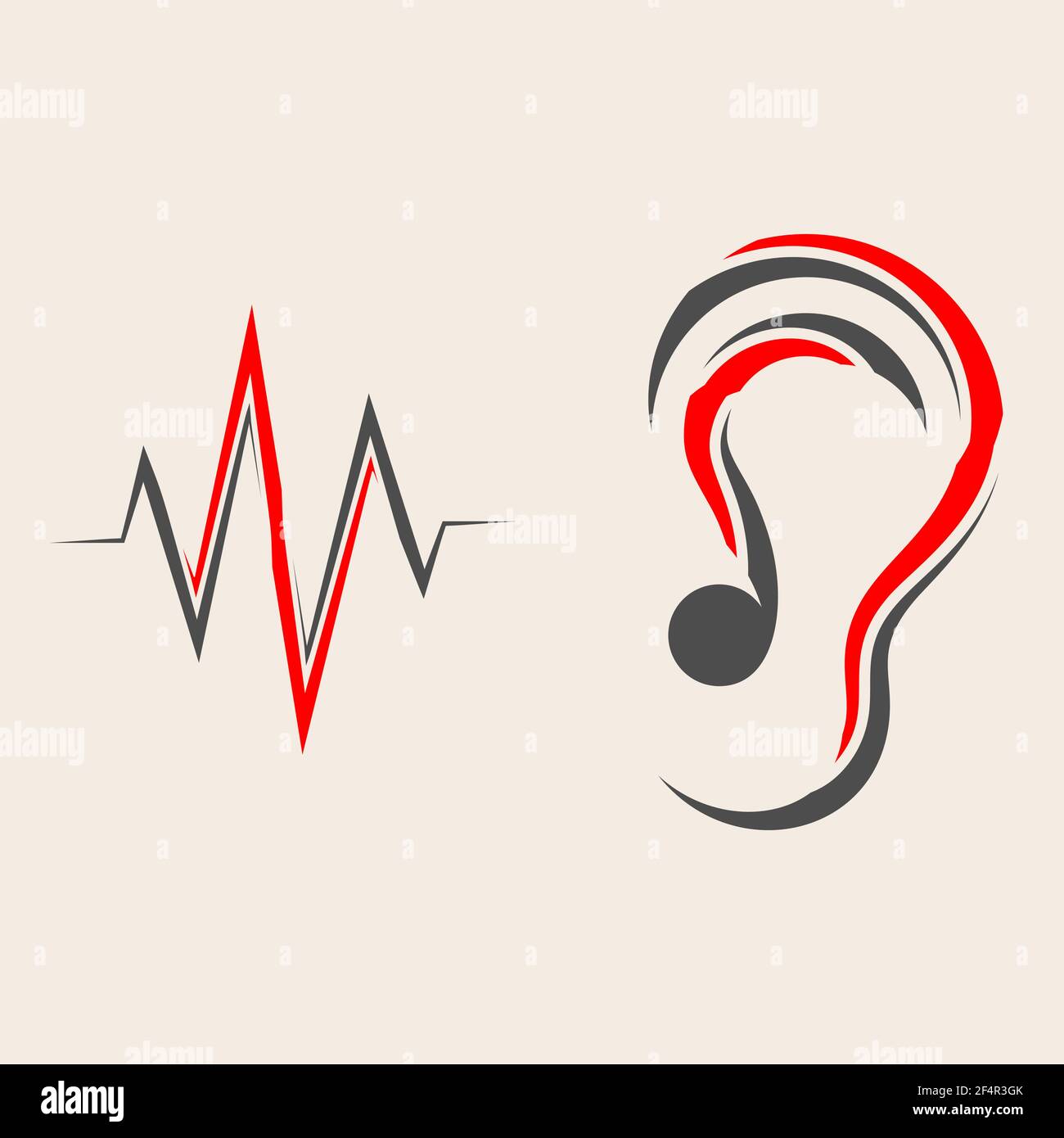 Illustration du vecteur de l'icône Ecoute d'oreille Illustration de Vecteur