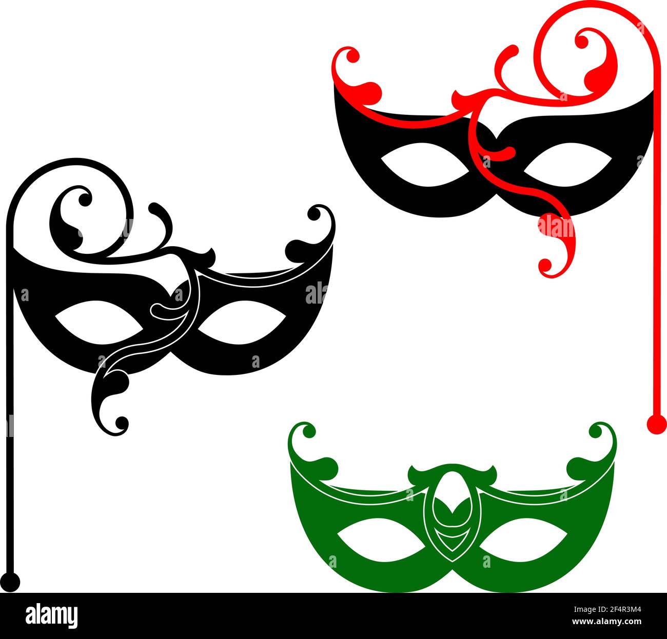 Illustration du vecteur de l'icône du masque de carnaval Illustration de Vecteur