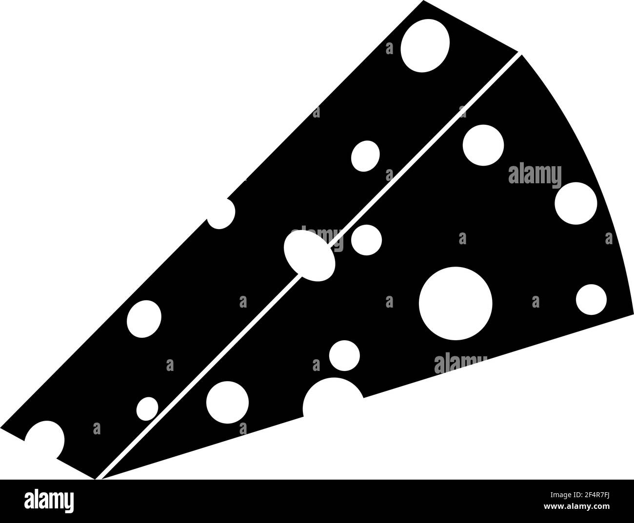 Icône de fromage, illustration du vecteur de conception plate Illustration de Vecteur