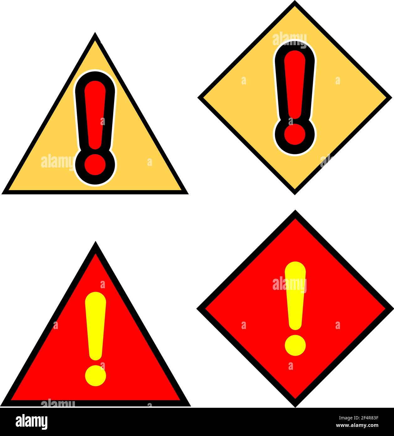 Icône d'avertissement, icône d'avertissement. Illustration du vecteur de symbole de danger Illustration de Vecteur