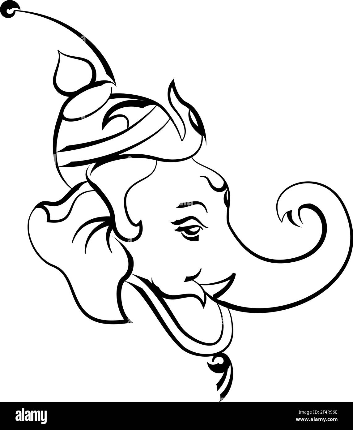 ganesh dj line art ganesh dj line art