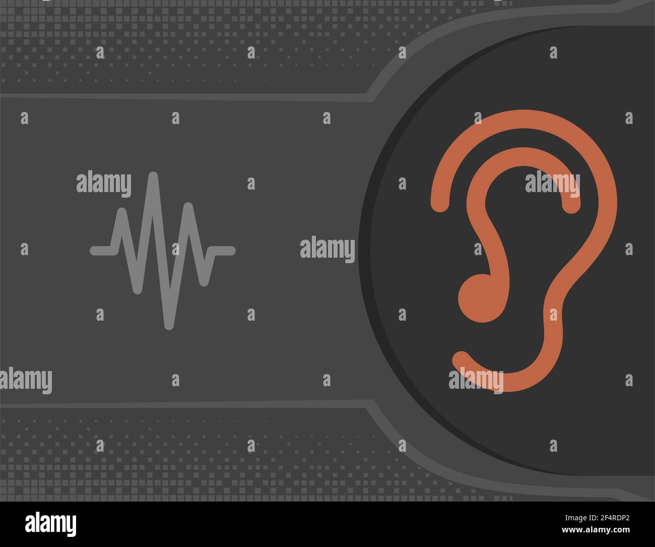 Illustration du vecteur de l'icône Ecoute d'oreille Illustration de Vecteur