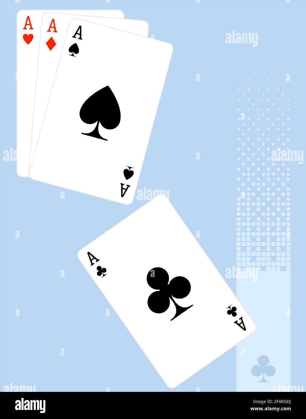 Cartes payantes Aces Vector Art Illustration de Vecteur