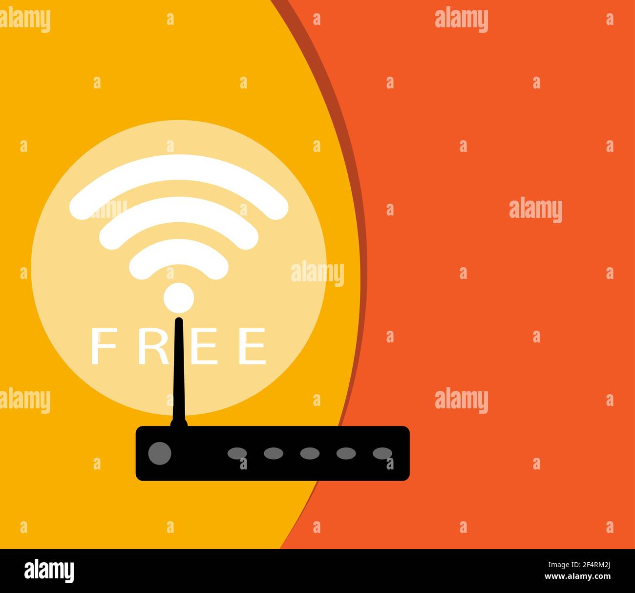 WiFi gratuit concept de mot de passe Design Vector Art Illustration de Vecteur
