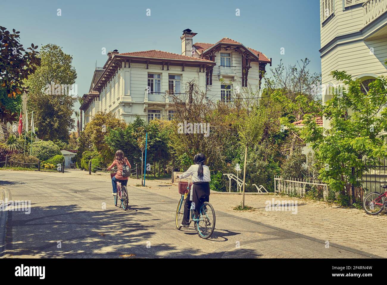 Ancienne maison en bois sur l'île d'Adalar à Istanbul, Turquie Banque D'Images