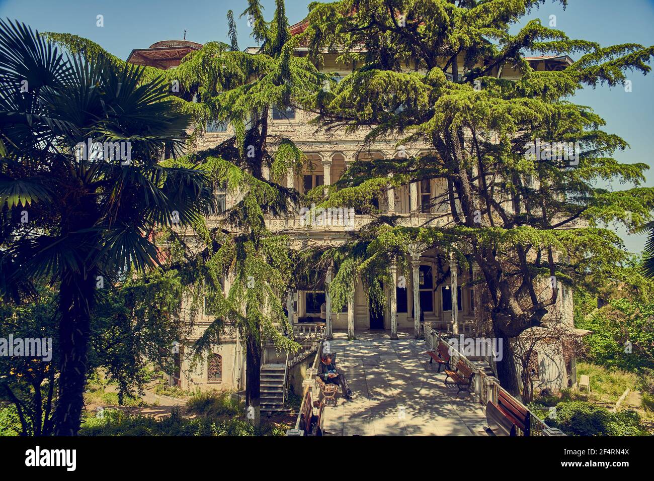 Ancienne maison en bois sur l'île d'Adalar à Istanbul, Turquie Banque D'Images
