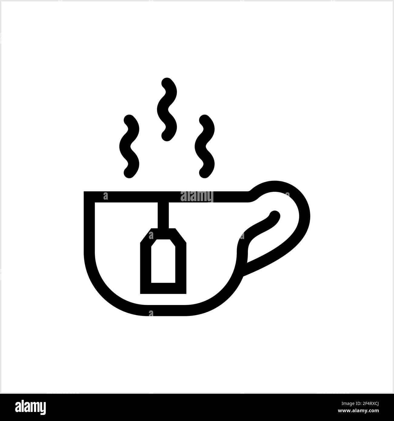 Illustration de l'icône représentant un gobelet et un sac à thé Vector Art Illustration de Vecteur