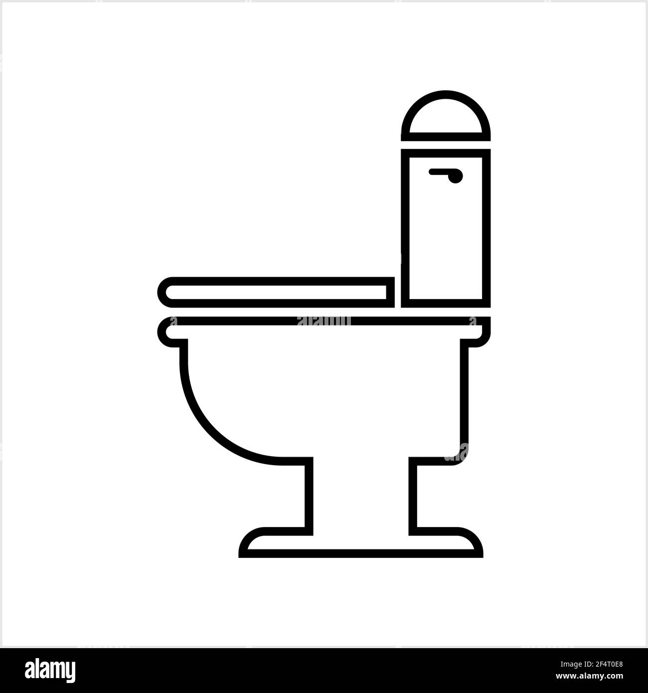 WESTERN Seat WC Bowl icône Vector Art Illustration Illustration de Vecteur