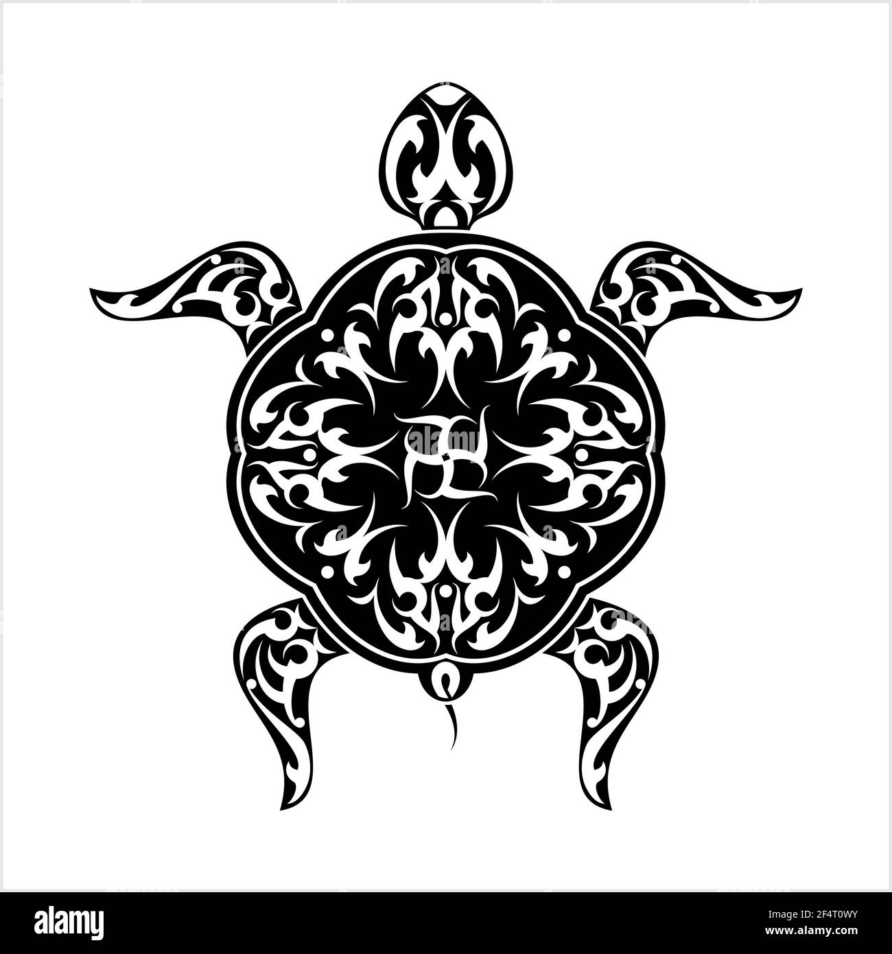 Illustration de l'art vectoriel de la conception d'une tortue tattoo Illustration de Vecteur