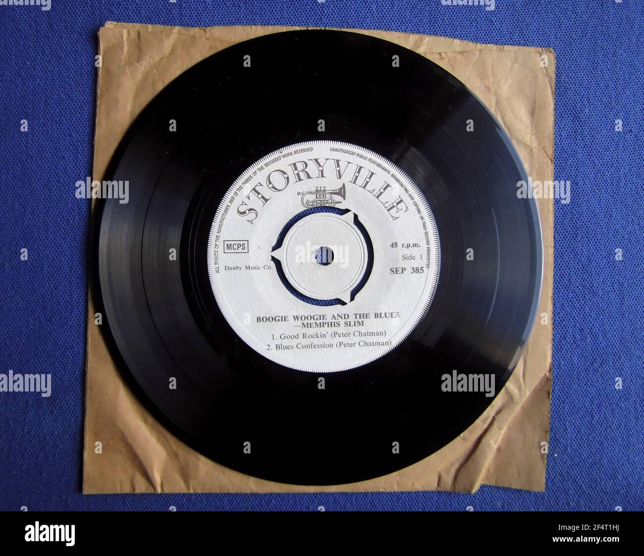 British vinyle 7' E.P. par Memphis Slim Boogie Woogie and the Blues - Blues Anthologie vol. 5 Banque D'Images