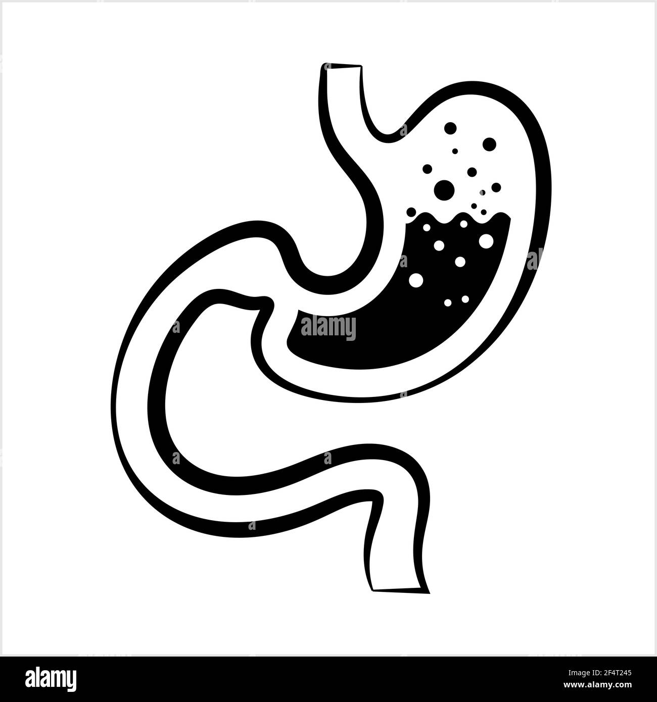 Icône d'estomac, icône de gastroentérologie Illustration d'art vectoriel Illustration de Vecteur