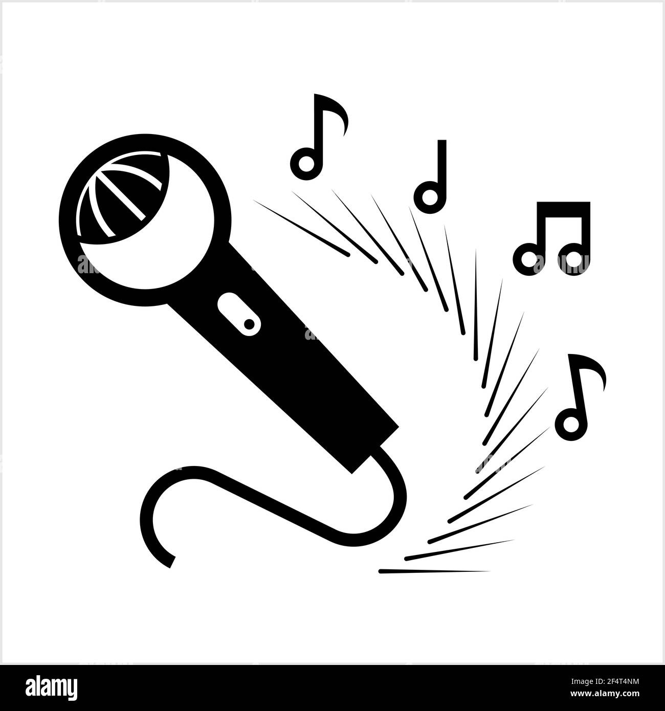 Illustration de l'icône du microphone karaoké Vector Art Illustration de Vecteur