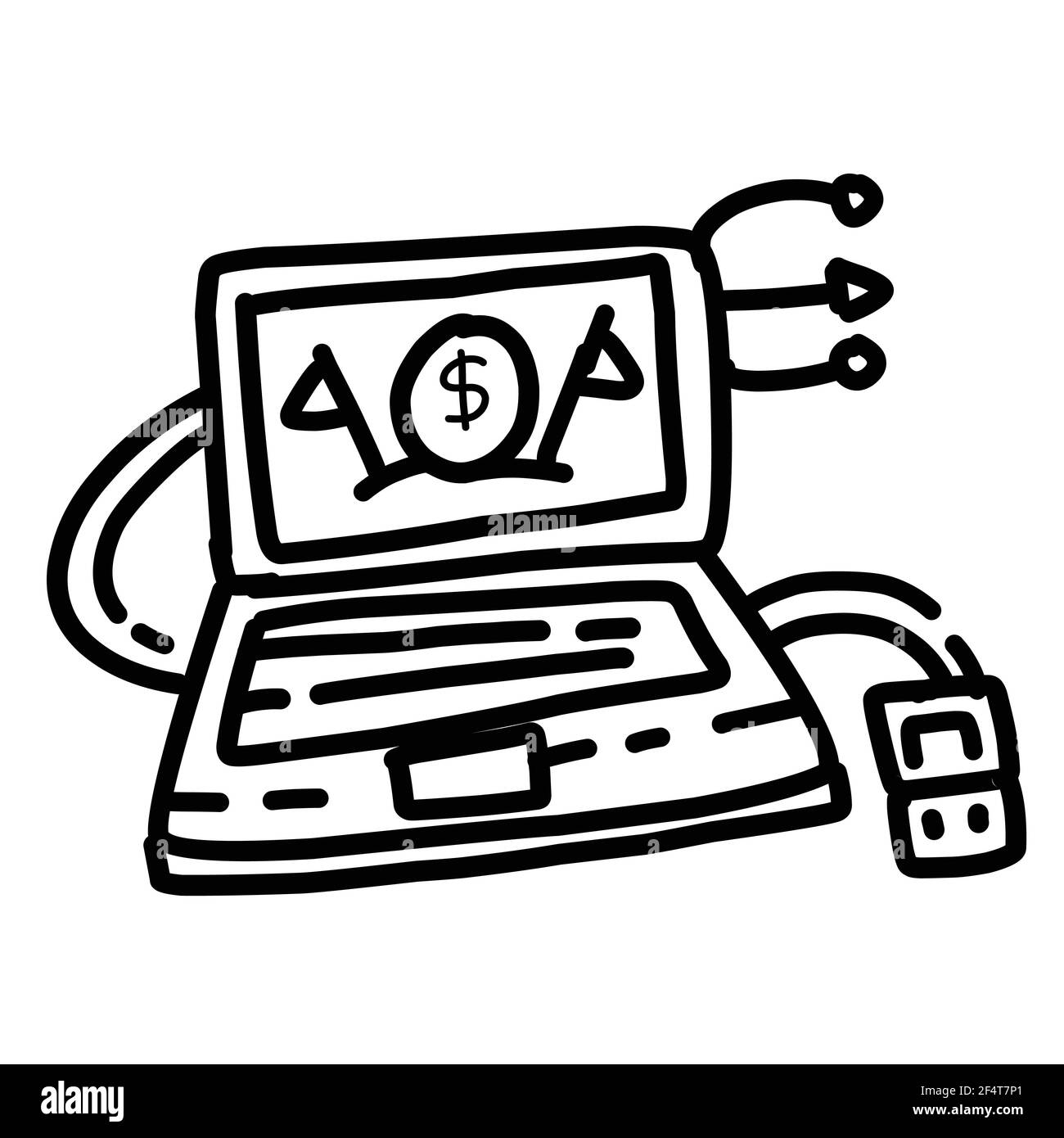 Design d'icône dessiné à la main pour appareil professionnel, contour noir, icône en forme de doodle, icône en forme de vecteur. Illustration de Vecteur