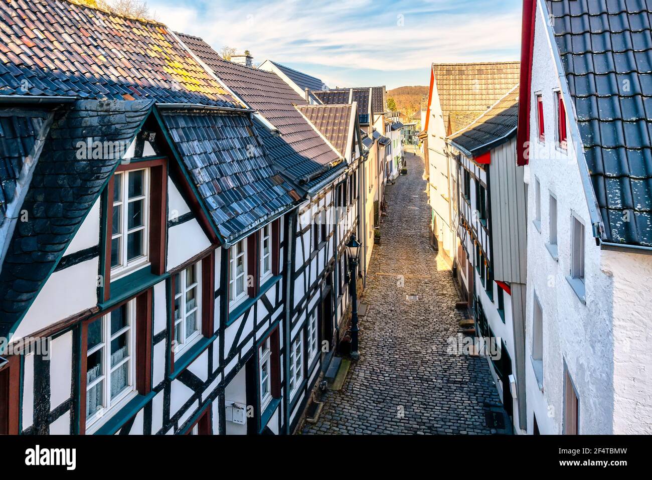 Paysage urbain de Bad Münstereifel. Bad Münstereifel est une ville thermale historique dans le quartier d'Euskirchen, en Allemagne Banque D'Images