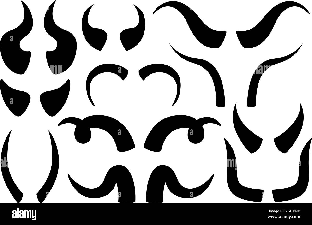 Ensemble de différentes cornes d'animaux isolées sur blanc Illustration de Vecteur Ensemble de différentes cornes d'animaux isolées sur blanc Illustration de Vecteur
