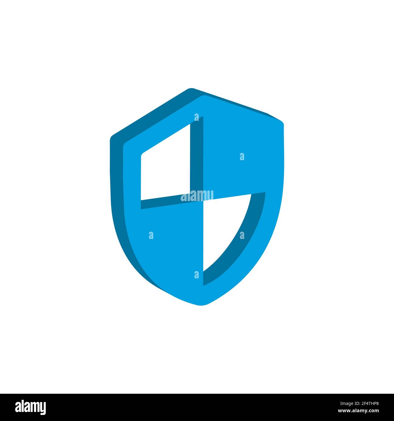 Icône de vecteur de bouclier en isométrique. Symbole de sécurité blindé isolé sur fond blanc Vector EPS 10 Illustration de Vecteur