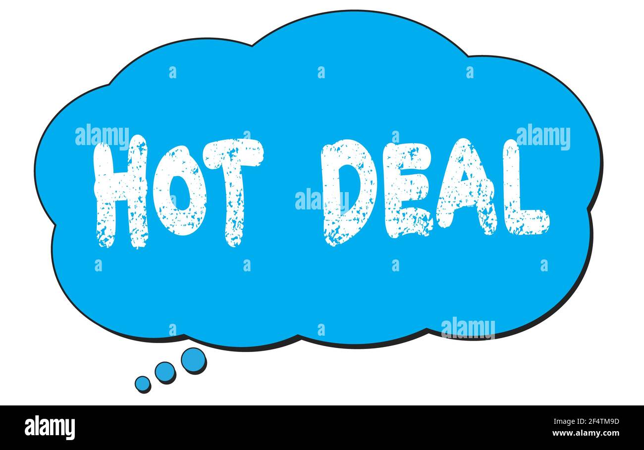 Texte DE L'OFFRE SPÉCIALE écrit sur une bulle de cloud bleue. Banque D'Images