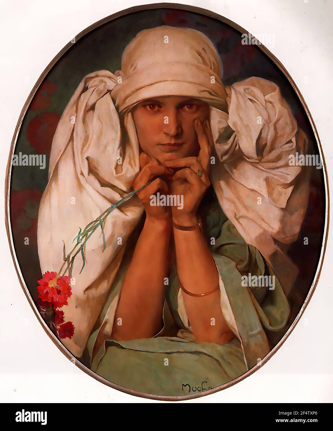 Alfons Mucha - Portrait Jiri 1925 Banque D'Images