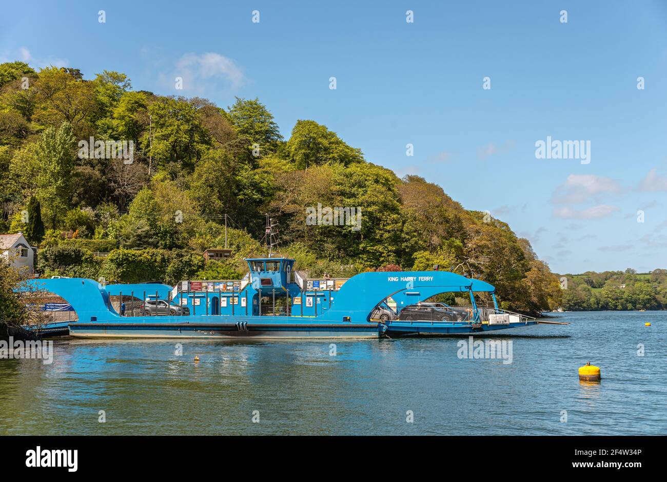 Pont de ferry King Harry à River FAL à Cornwall, Angleterre, Royaume-Uni Banque D'Images