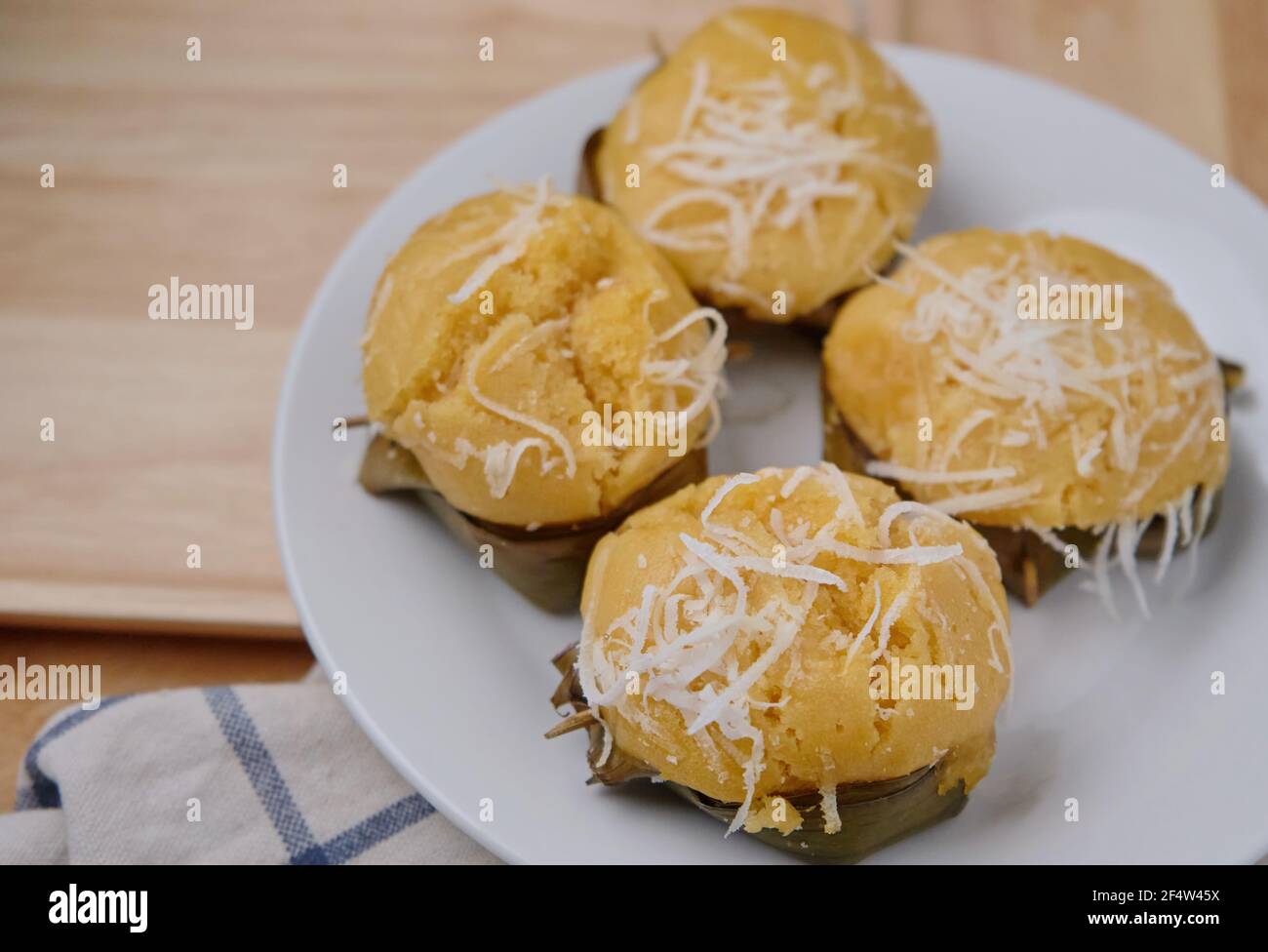 Le gâteau cuit à la vapeur au palmier toddy Banque D'Images