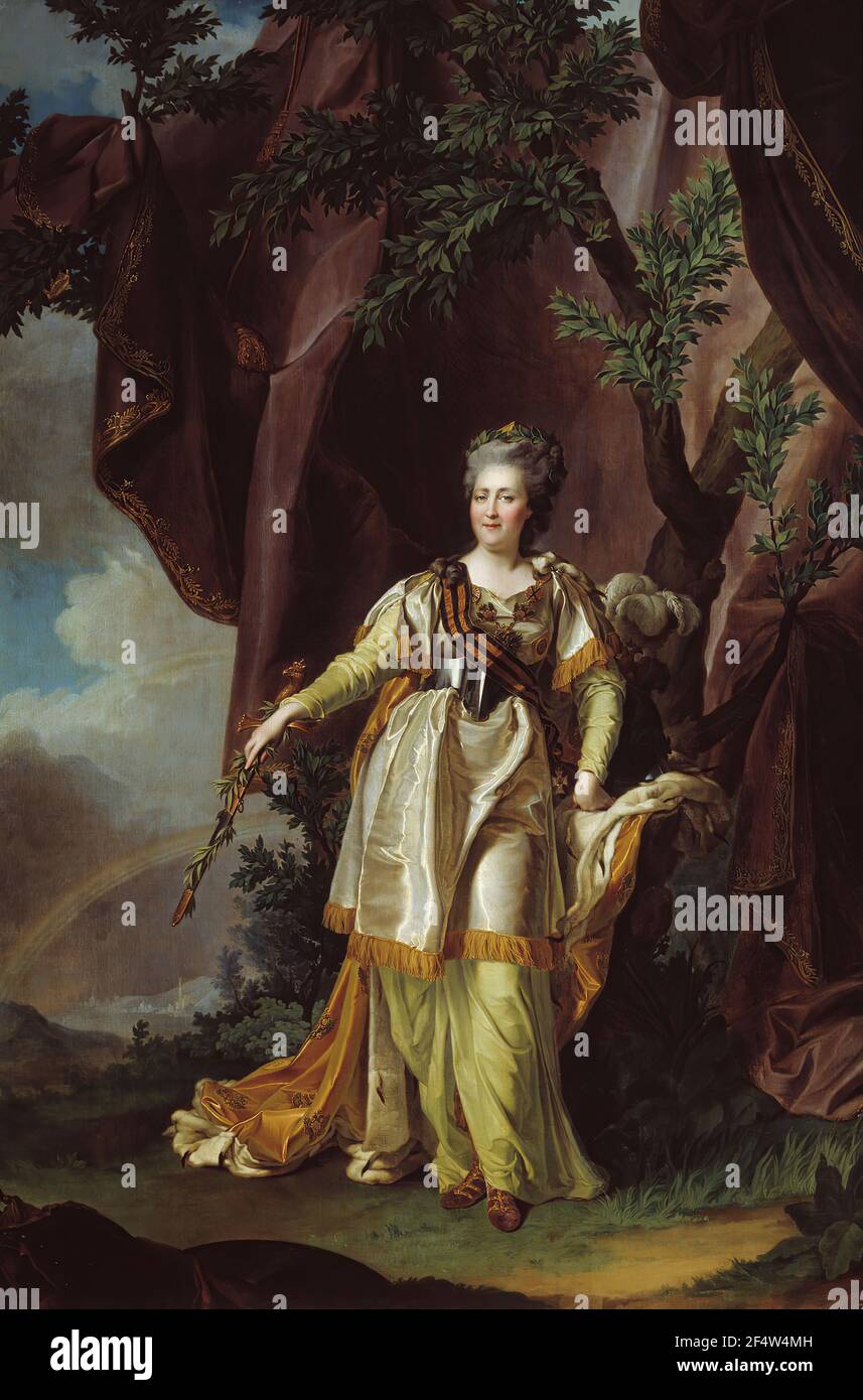 Dmitry Levitzky - Portrait Greate de l'impératrice russe Catherine II Banque D'Images