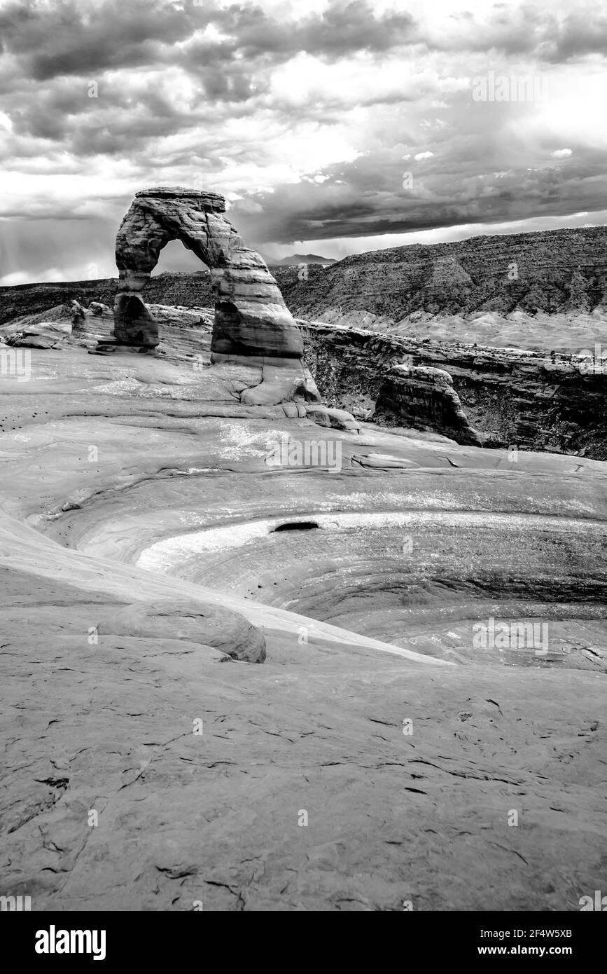 Délicat Arch dans le parc national d'Arches, Utah Banque D'Images
