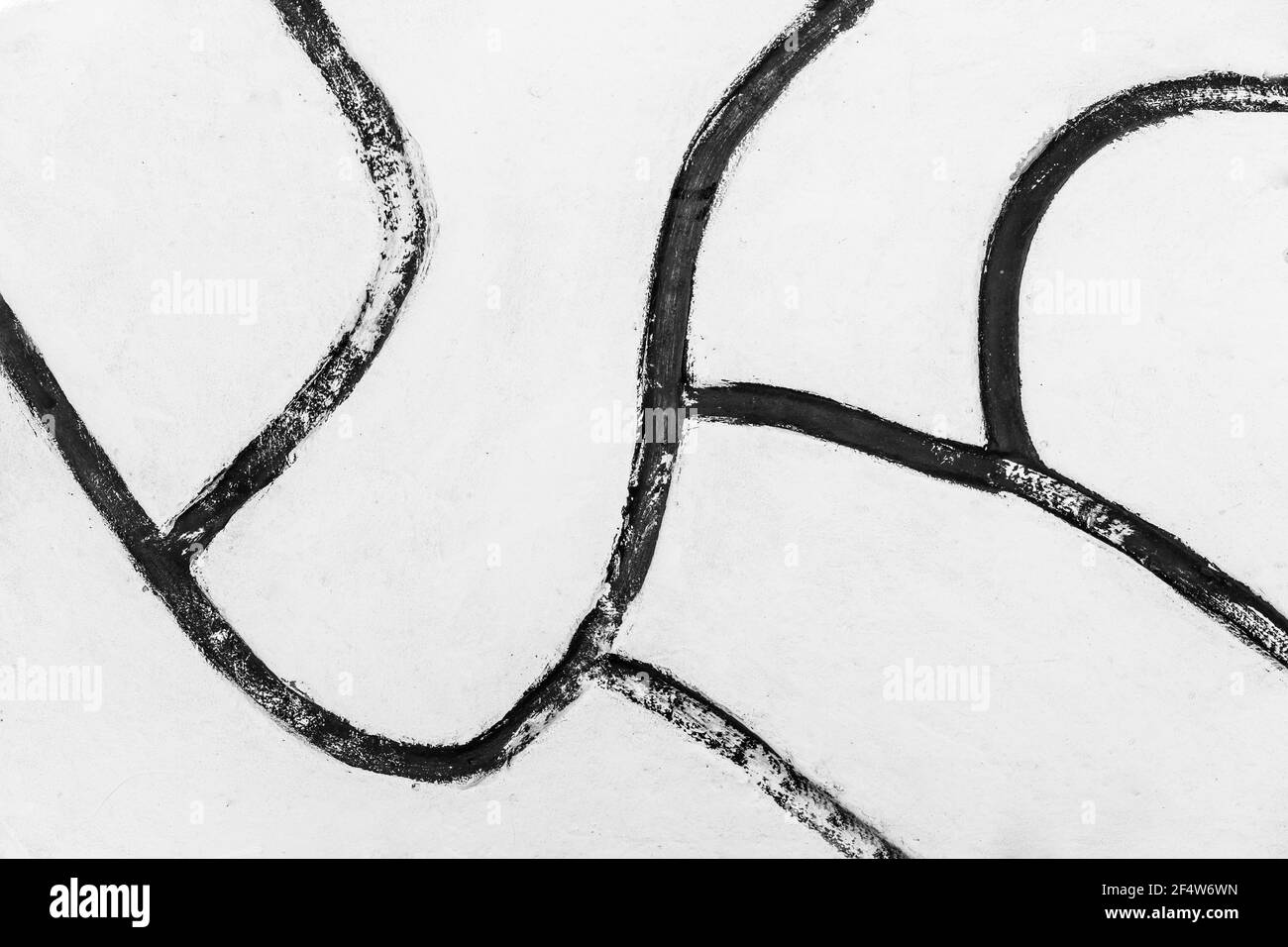 Mur en plâtre blanc clair avec motif noir abstrait peinture texture arrière-plan. Banque D'Images