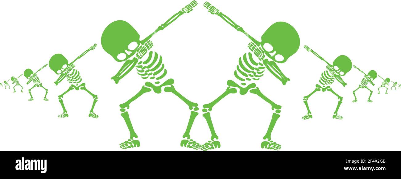 squelette, squelettes, dab, abbing, danseur, design, designs, nouveau, dernier cri, fun, Drôle, geste, graphique , joyeux Halloween, Illustration de Vecteur