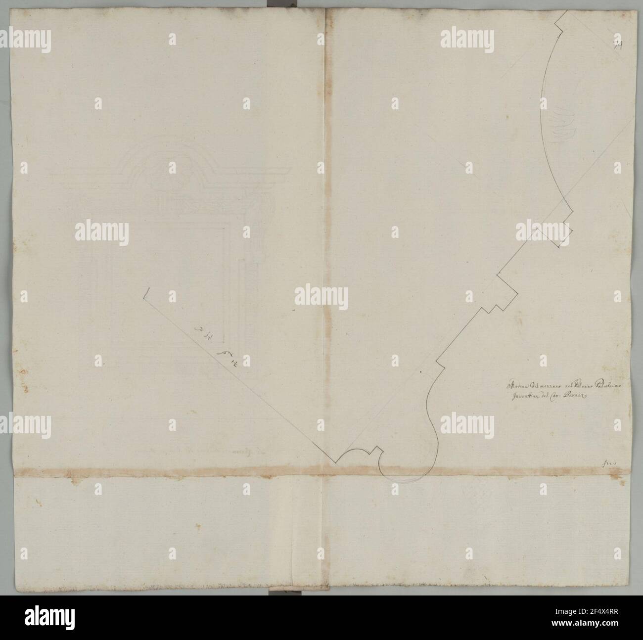 Palestrina, Palazzo Colonna-Barberini, Mezzanin, Fenster, Profil Banque D'Images