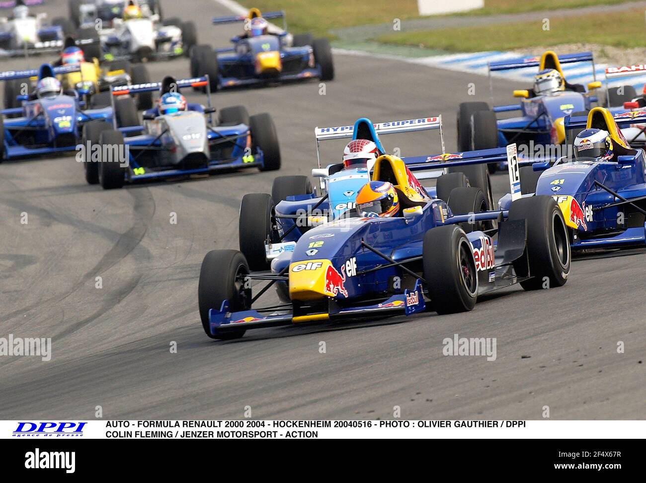 AUTO - FORMULE RENAULT 2000 2004 - HOCKENHEIM 20040516 - PHOTO : OLIVIER GAUTHIER / DPPI COLIN FLEMING / JENZER MOTORSPORT - ACTION Banque D'Images