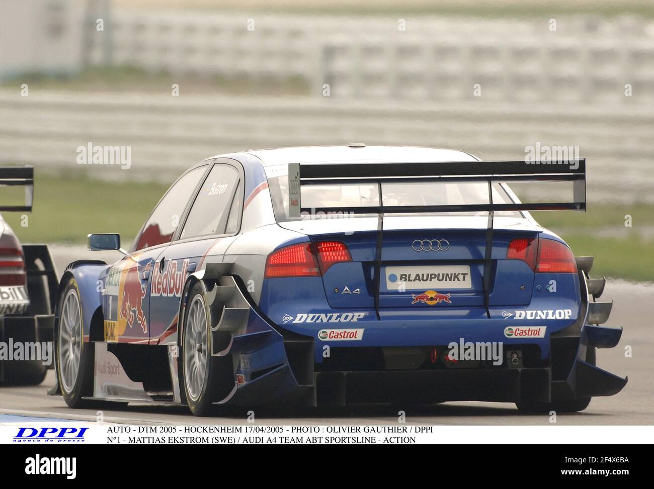 AUTO - DTM 2005 - HOCKENHEIM 17/04/2005 - PHOTO : OLIVIER GAUTHIER / DPPI N°1 - MATTIAS EKSTROM (SWE) / AUDI A4 ÉQUIPE ABT SPORTSLINE - ACTION Banque D'Images