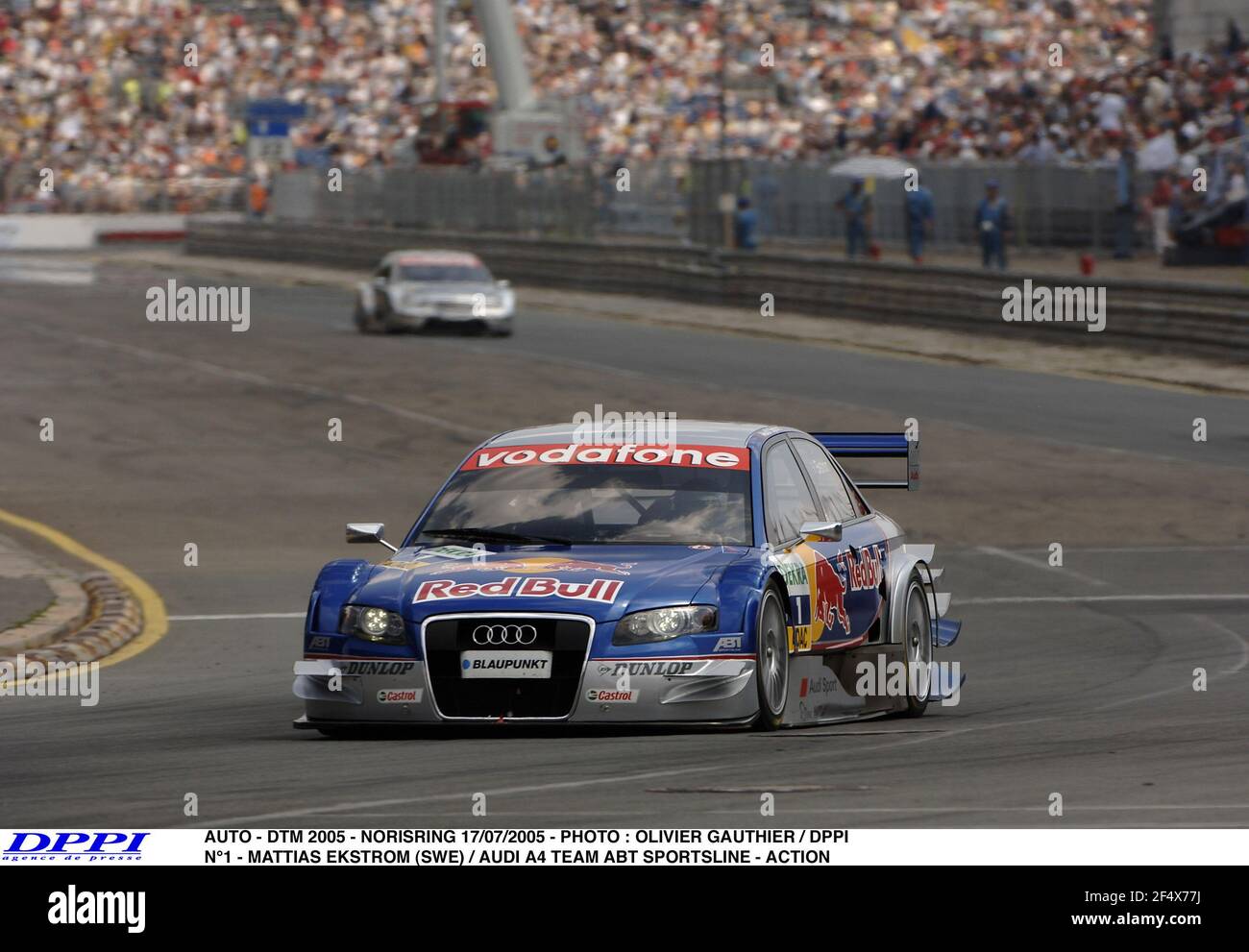 AUTO - DTM 2005 - NORISRING 17/07/2005 - PHOTO : OLIVIER GAUTHIER / DPPI N°1 - MATTIAS EKSTROM (SWE) / AUDI A4 ÉQUIPE ABT SPORTSLINE - ACTION Banque D'Images